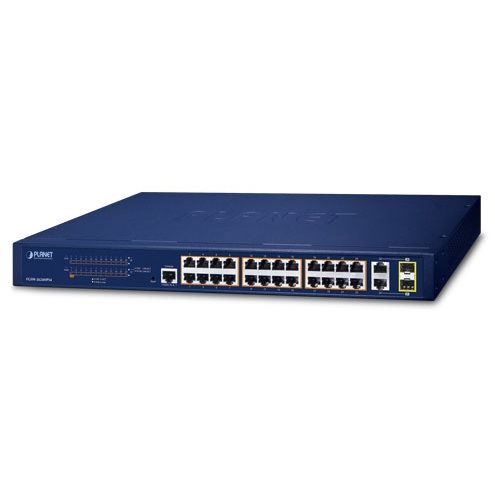   Switch   Switch 19 Web. 24x 100Mbits PoE at + 2 combo 420W FGSW-2624HPS4