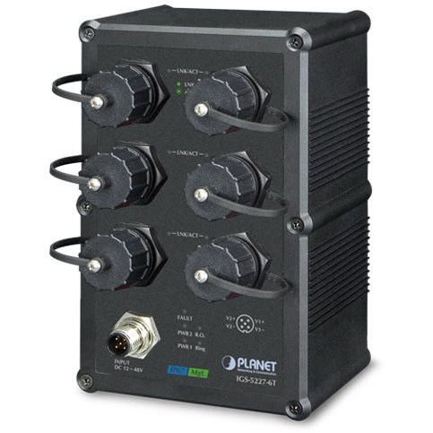   Switch   Switch indus IP67 L2+ 6x Giga -40/+75C ERPS IGS-5227-6T