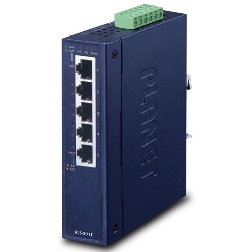   Switch   Switch indus IP30 5 ports Giga -40/+75C IGS-501T
