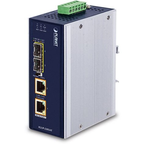   Switch   Transceiver indus ethernet 2x SFP / 2 Giga PoE bt IGUP-2205AT