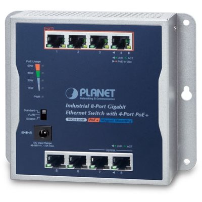   Switch   Switch mural 8 Giga dont 4 PoE+ at IP30 -20/+60 WGS-814HP